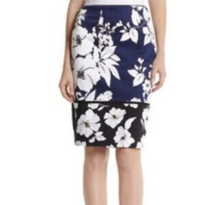 White House Black Market Floral Pencil Skirt - Size 0